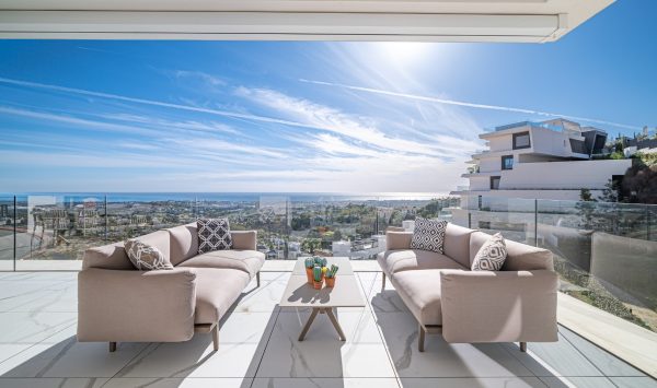 La vista desde la terraza: la primavera en Marbella