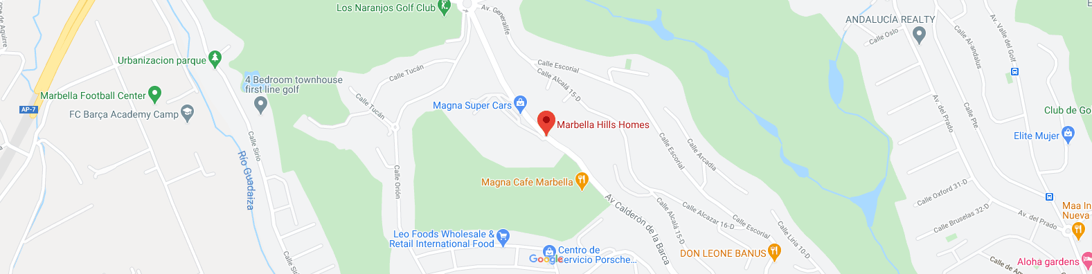 Map Marbella Hills Homes